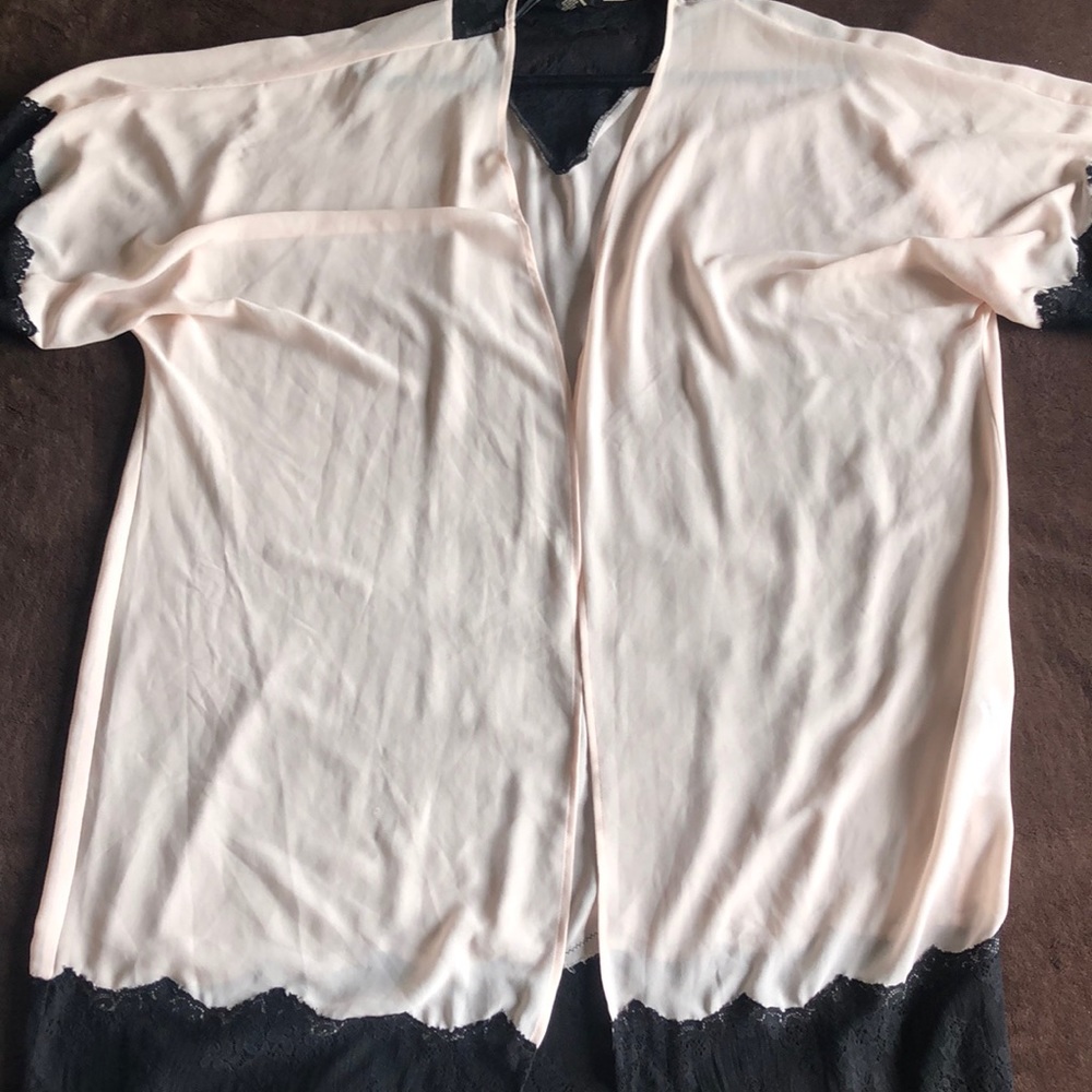 A light weight chiffon kimono.